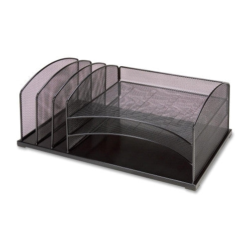 Lorell Desk Organizer, Vrt/Hrz, 19-5/8"x11-1/4"x8-1/4", Black