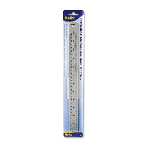 Helix USA Professional Ruler 12", Stainless Steel