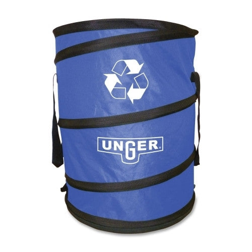 Unger Professional Recycle Bagger, Collapsible, 30 Gal. 23"x23"x27", Blue