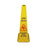 Genuine Joe Safety Cone, 4-Sided, 10"x10"x24", Yellow