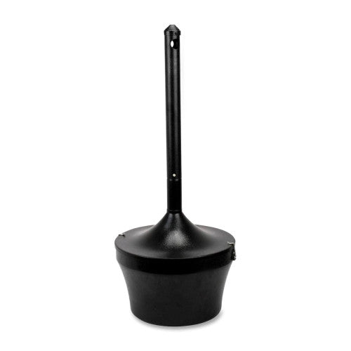 Genuine Joe Smoking Receptacle, Capped Tube, 4.25 Gal., Black