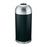 Genuine Joe Trash Receptacle, Domed Top, 15 Gal., Black/Silver