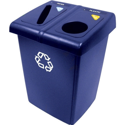 Rubbermaid Commercial Products Recycling Station, 46 Gallon, 24"X27"X36", Blue