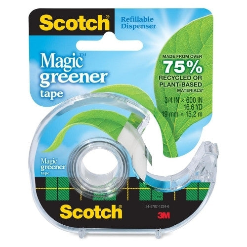 3M Commercial Office Supply Div. Magic Tape, Eco-Friendly, 3/4"x600", 144RL/CT, Clear