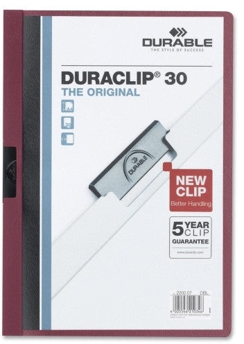 DuraClip Report Cover, 11"x8-1/2", Maroon