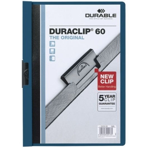 Durable Office Products Corp. DuraClip Report Cover, 60 Sheet Capacity, 11"x8-1/2",Navy