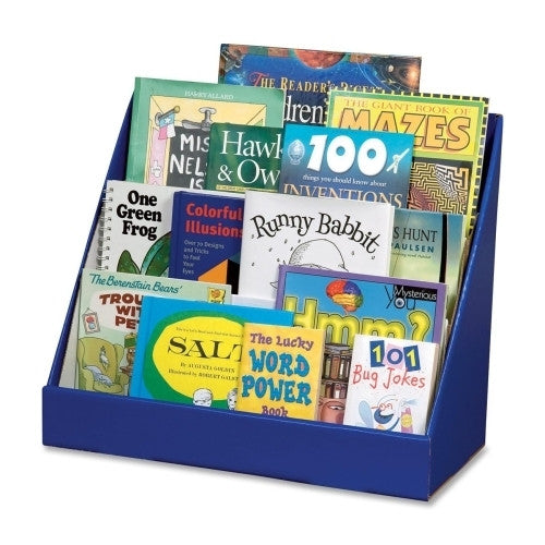 Classroom Keeper Book Shelf, 3 Tiered, 17"x20"x10", Blue