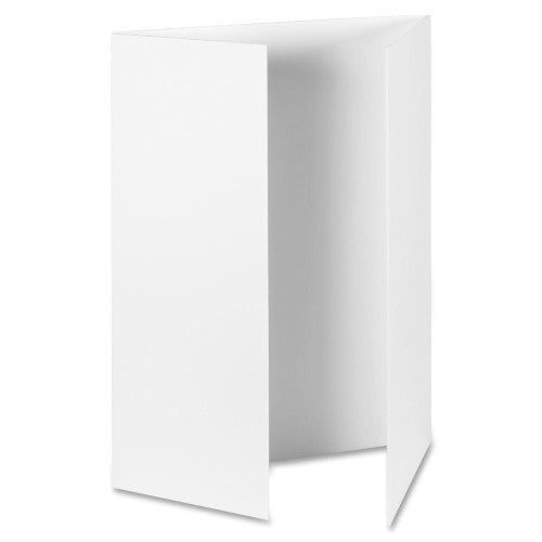 Pacon Corporation Tri-fold Presentation Boards, 48"x36", 12/CT, Matte White