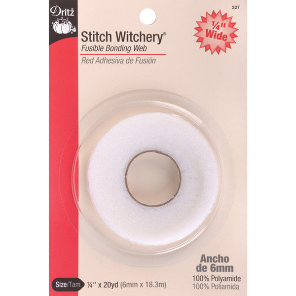 Stitch Witchery Fusible Bonding Web Narrow-1/4"X20