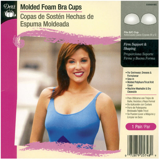 Molded Foam Bra Cups-Fits B/C Cup