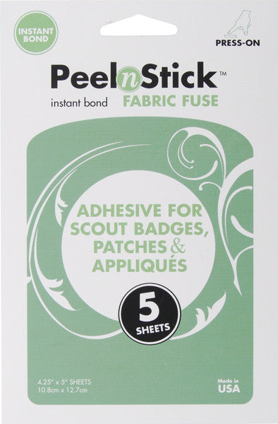 Peel'n Stick Fabric Fuse Sheets-4-1/4"X5" 5/Pkg