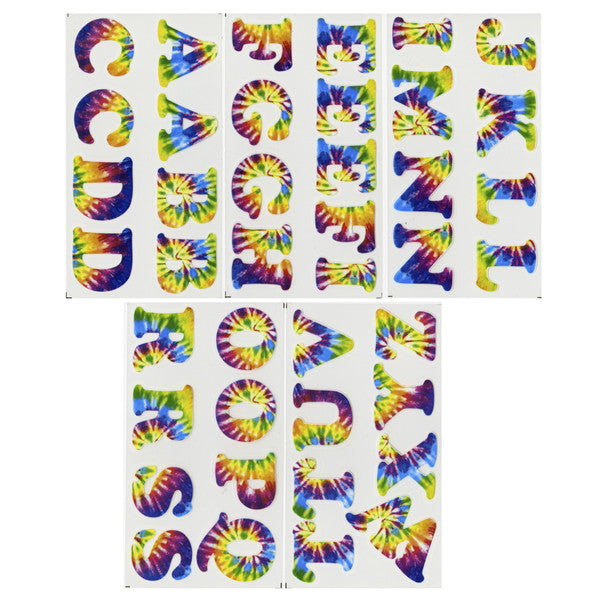 Soft Flex Iron-On Alphabet-Tie Dye