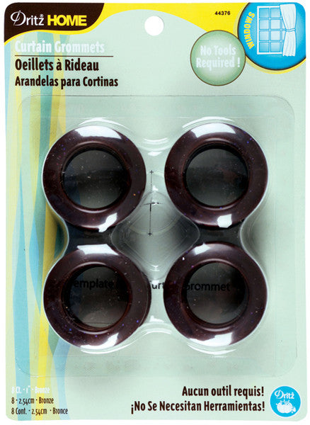 Curtain Grommets 1" Inner Diameter 8/Pkg-Bronze