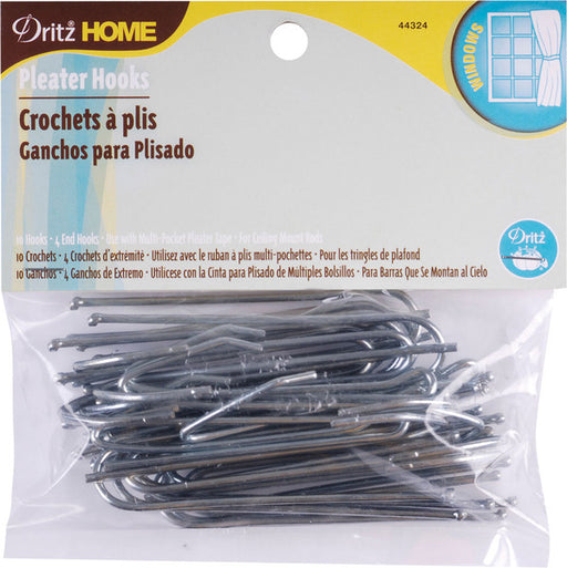 Ceiling Pleater Hooks 10/Pkg (4 Ends)-