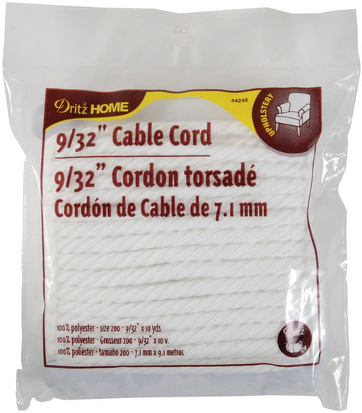 Cable Cord 9/32" 10 Yards/Pkg-White