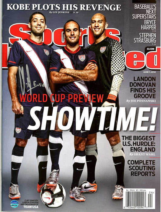 Clint Dempsey signed 6/7/2010  Showtime Sports Illustrated Magazine