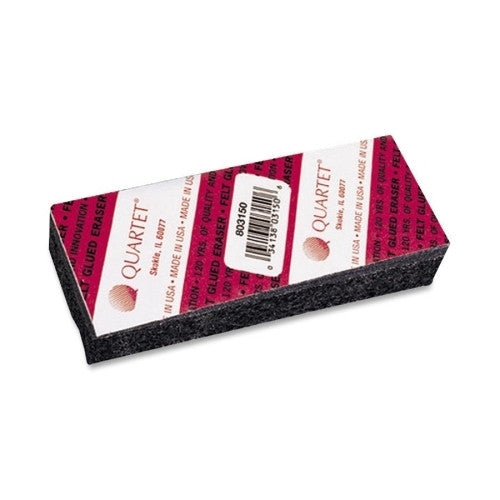 Quartet Felt Eraser For Chalkboard, 5"x2"x1", Black