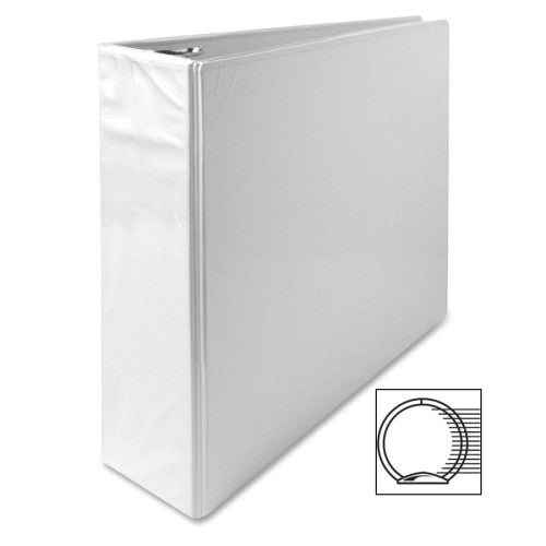 Sparco Products Round Ring View Binder, 3"Capacity, 11"x8-1/2", White