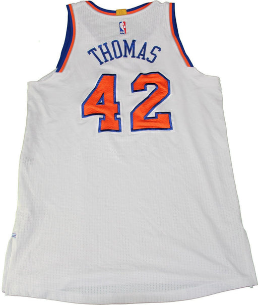 Lance Thomas New York Knicks 2015-16 Game Used #42 White Jersey (12/16/2015 vs. Minnesota Timberwolves) (2XL) (NKN02690)