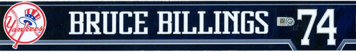 Bruce Billings Nameplate - NY Yankees 2014 Spring Training Game Used#74 Locker Nameplate (HZ102522)