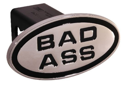 Bad Ass - Black - Oval - 2 Inch Billet Hitch Cover