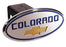 Chevy - Colorado - Blue w/ Gold Bowtie - Oval - 2 Inch Billet Hitch Cover