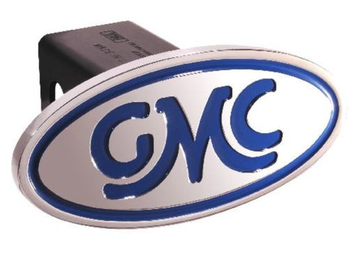 GMC - Inscribed GMC Classic - Blue - Oval - 2 Inch Billet Hitch Cover