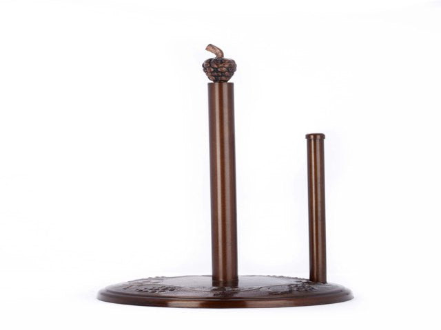 15 Inch Antique Copper Embossed Standing Paper Towel Holder