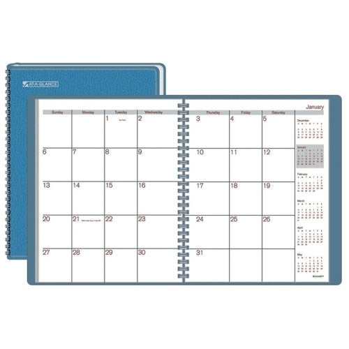 Monthly Planner, 12 Months Jan-Dec, Blue