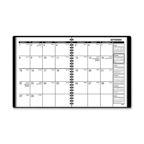 Classic Monthly Planner, Sep-Dec, Black