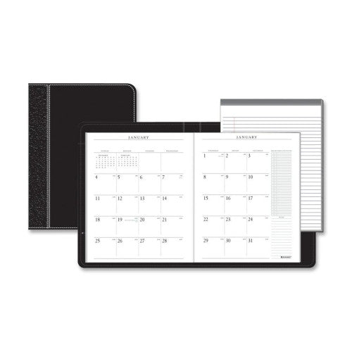 Monthly Planner, 13 Months Jan-Jan, Black