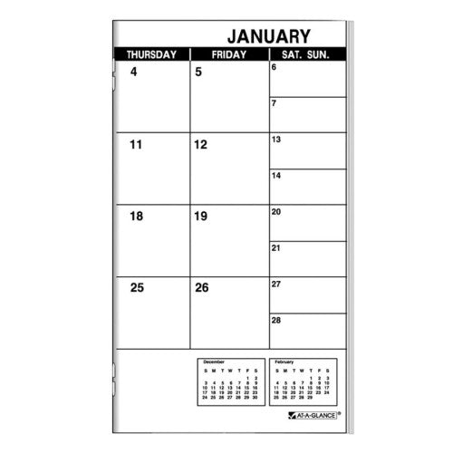 Refill for 70-064, Monthly Planner,12 Months Jan-Jan