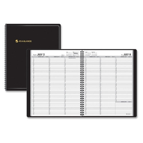 Weekly Appointment Book,14 Month Jul-Aug, Black