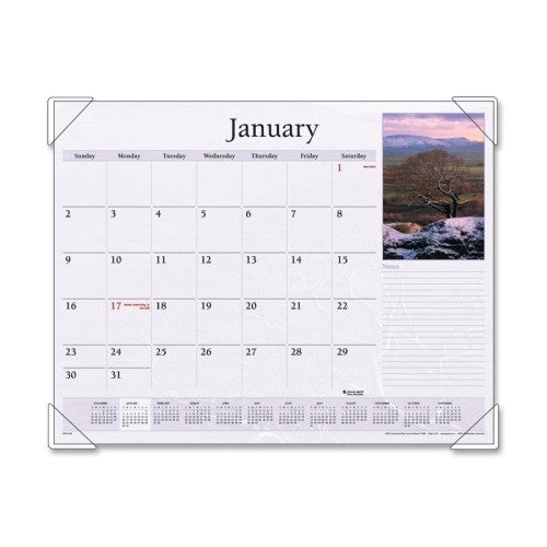 At-A-Glance Monthly Desk Calendar, 12-Month Jan-Dec, Scenic, 22"x17"