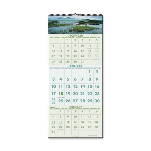 At-A-Glance 3-Monthly Wall Calendar,14 Months Dec-Jan,15-1/2"x22-3/4"