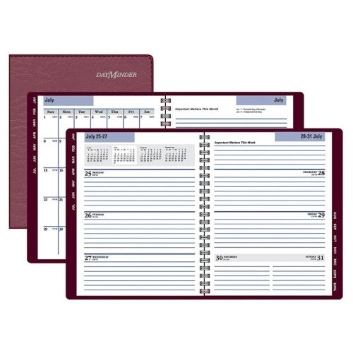 Weekly Executive Planner, Jan-Dec, Burgundy