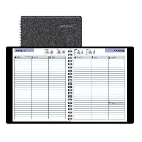 Weekly Planner,Jan-Dec,2PPW, Page Size, Black