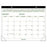 At-A-Glance Two-Color Desk Pad, Jan-Dec, 22"x17", Black Headband