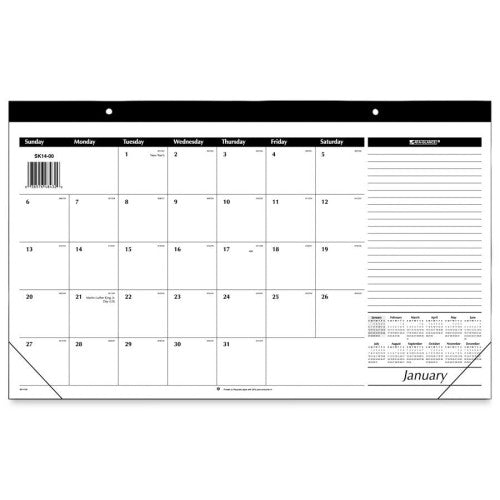 At-A-Glance Monthly Cmpt Desk Pad,English,Jan-Dec,1PPM,17-3/4"x10-7/8"