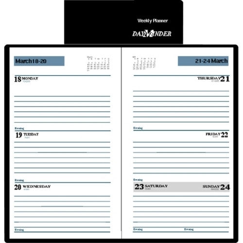 Weekly Appointment Book,12 Months Jan-Dec, Black