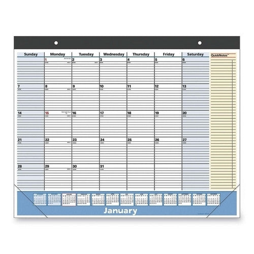 At-A-Glance Desk/Wall Pad,13 Months Jan-Jan, 22"x17", Blue/Yellow