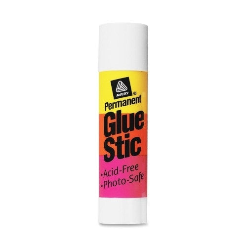 Avery Consumer Products Glue Stic, Permanent, Washable, 1.27 oz., Clear