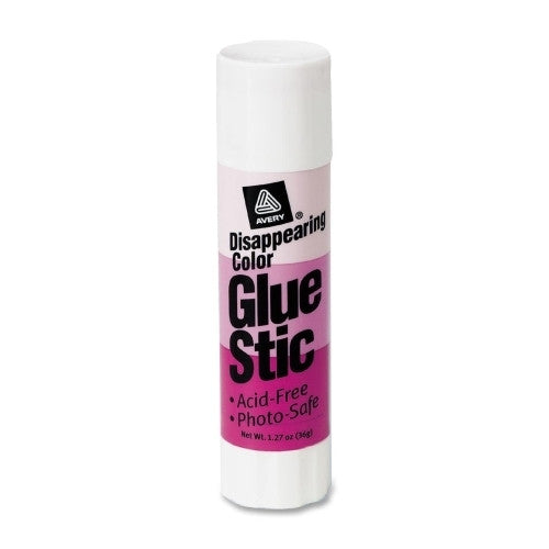 Avery Consumer Products Disappearing Glue Stic, 1.27 oz, Permanent, Purple