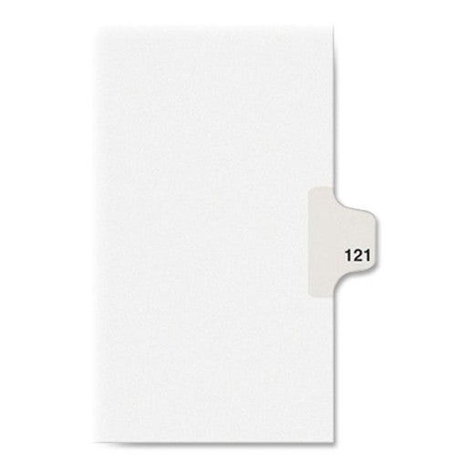 Avery Consumer Products Numeric Divider, "121", Side Tab, 11"x8-1/2", 25/PK, White