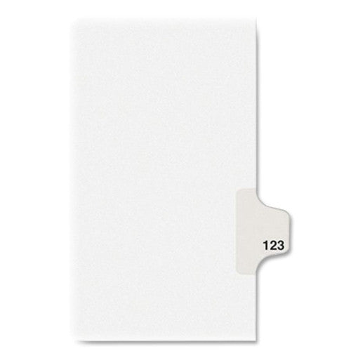 Avery Consumer Products Numeric Divider, "123", Side Tab, 11"x8-1/2", 25/PK, White