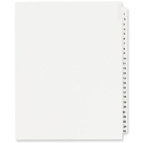 Avery Consumer Products Index Dividers, Exhibit 1-25, Side Tab, 25/ST, WE