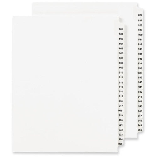 Avery Consumer Products Index Dividers, Exhibit 901-950, Side Tab, 25/ST, WE