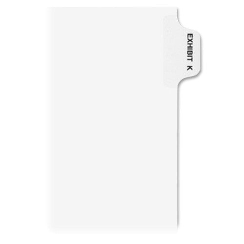 Avery Consumer Products Alphabetical Divider, "K", Side Tab, 8-1/2"x11", WE