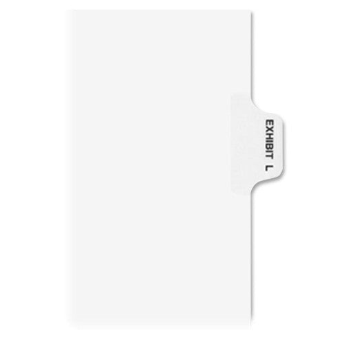 Avery Consumer Products Alphabetical Divider, "L", Side Tab, 8-1/2"x11", WE