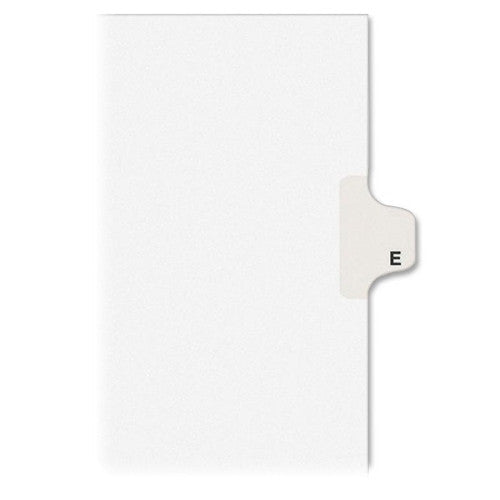 Avery Consumer Products Legal Divider W/Letter "E", Side Tab, 11"x8-1/2", 25/PK